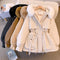 Chaqueta utilitaria de invierno para mujer con capucha de piel sintética y cordón de ajuste