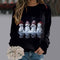 Camisola de Natal para mulheres Sweatshirt de Natal com boneco de neve para mulheres