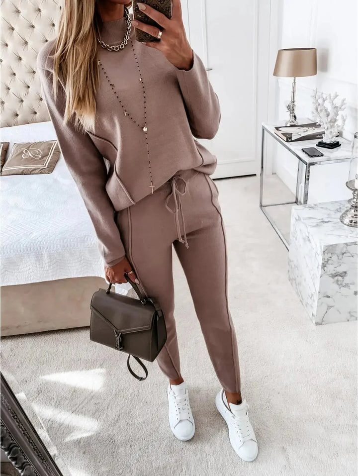 Sporty Chic Ensemble de Jogging pour Femmes | Coupe Ample, Cordon de Serrage, 2 Pièces, Sweatsuit Confortable