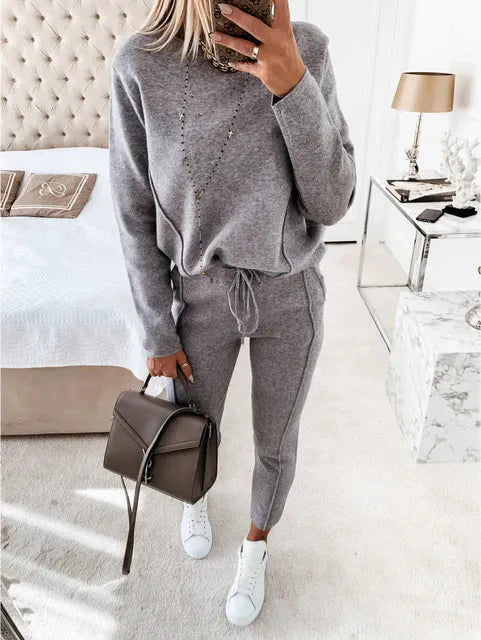 Sporty Chic Ensemble de Jogging pour Femmes | Coupe Ample, Cordon de Serrage, 2 Pièces, Sweatsuit Confortable