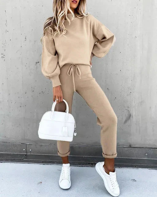 Sporty Chic Ensemble de Jogging pour Femmes | Coupe Ample, Cordon de Serrage, 2 Pièces, Sweatsuit Confortable