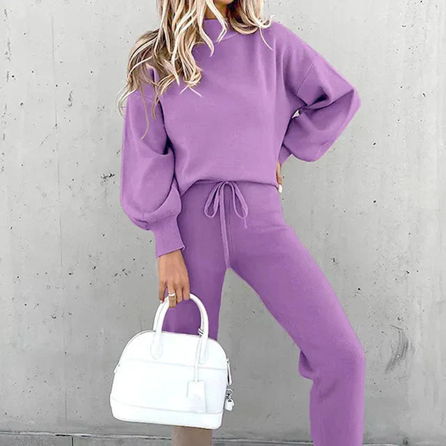 Sporty Chic Ensemble de Jogging pour Femmes | Coupe Ample, Cordon de Serrage, 2 Pièces, Sweatsuit Confortable