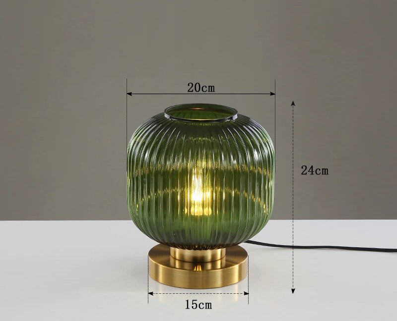 Lampe de Table Design Nordique en Verre – Élégance Moderne LED