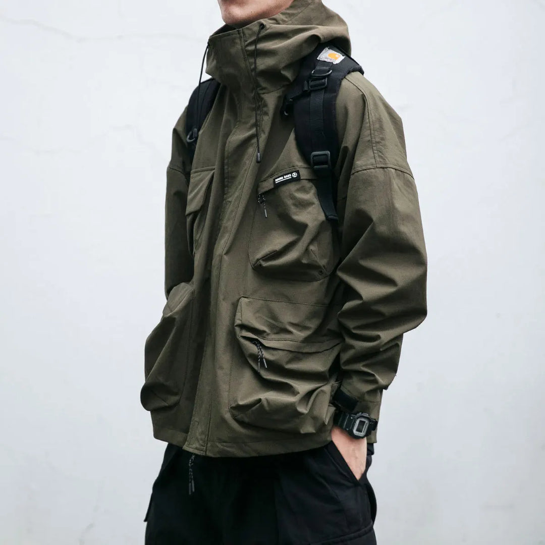 Benji Hype Veste résistante aux intempéries - Imperméable, coupe-vent & respirante | Veste légère pour l'extérieur avec capuche ajustable