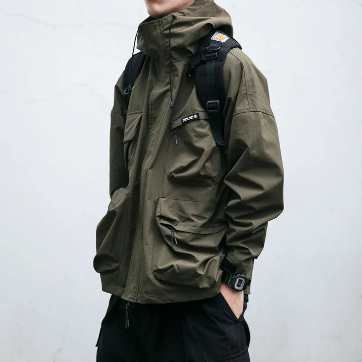 Benji Hype Veste résistante aux intempéries - Imperméable, coupe-vent & respirante | Veste légère pour l'extérieur avec capuche ajustable