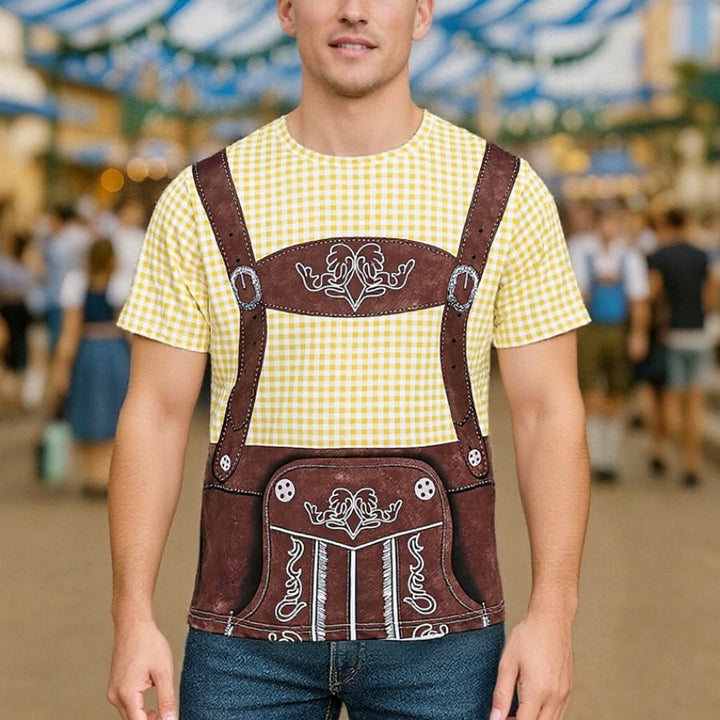 Wiesngaudi T-Shirt Unisexe – Design Lederhosen Photo-Réaliste, Fêtes & Oktoberfest