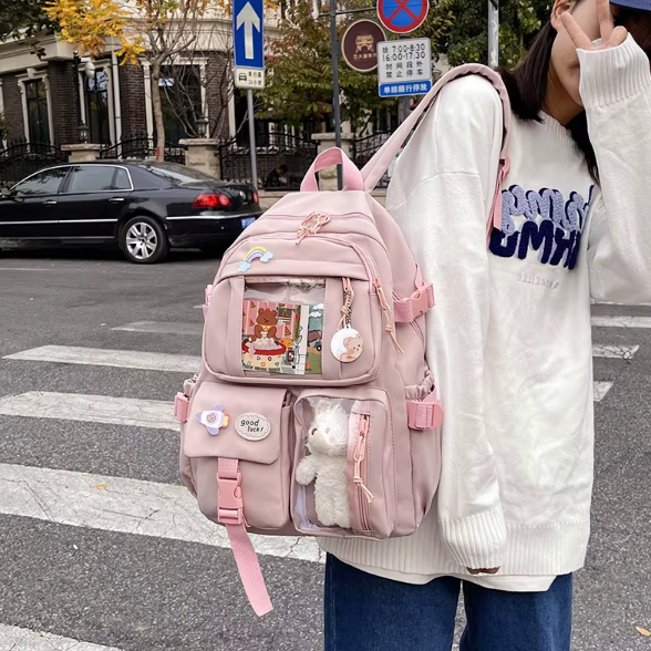 Milo Sac à dos transparent avec personnalisation | Design créatif & beaucoup d'espace de rangement quotidien & scolaire