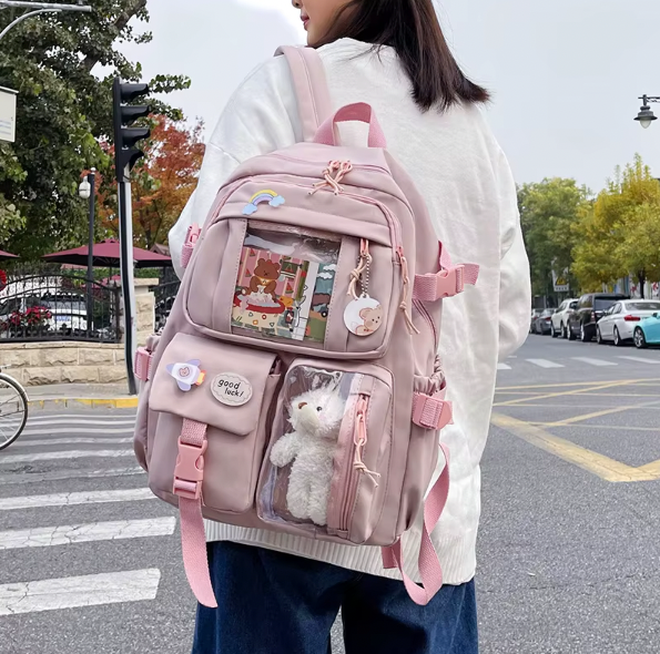 Milo Sac à dos transparent avec personnalisation | Design créatif & beaucoup d'espace de rangement quotidien & scolaire