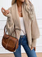 Cardigan elegante in cashmere a maniche lunghe per donna, perfetto per l'autunno