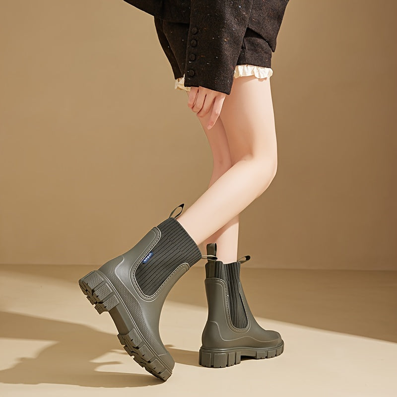Urban Storm Stivali da Pioggia Donna – Impermeabili, Platform Confortevole e alla Moda