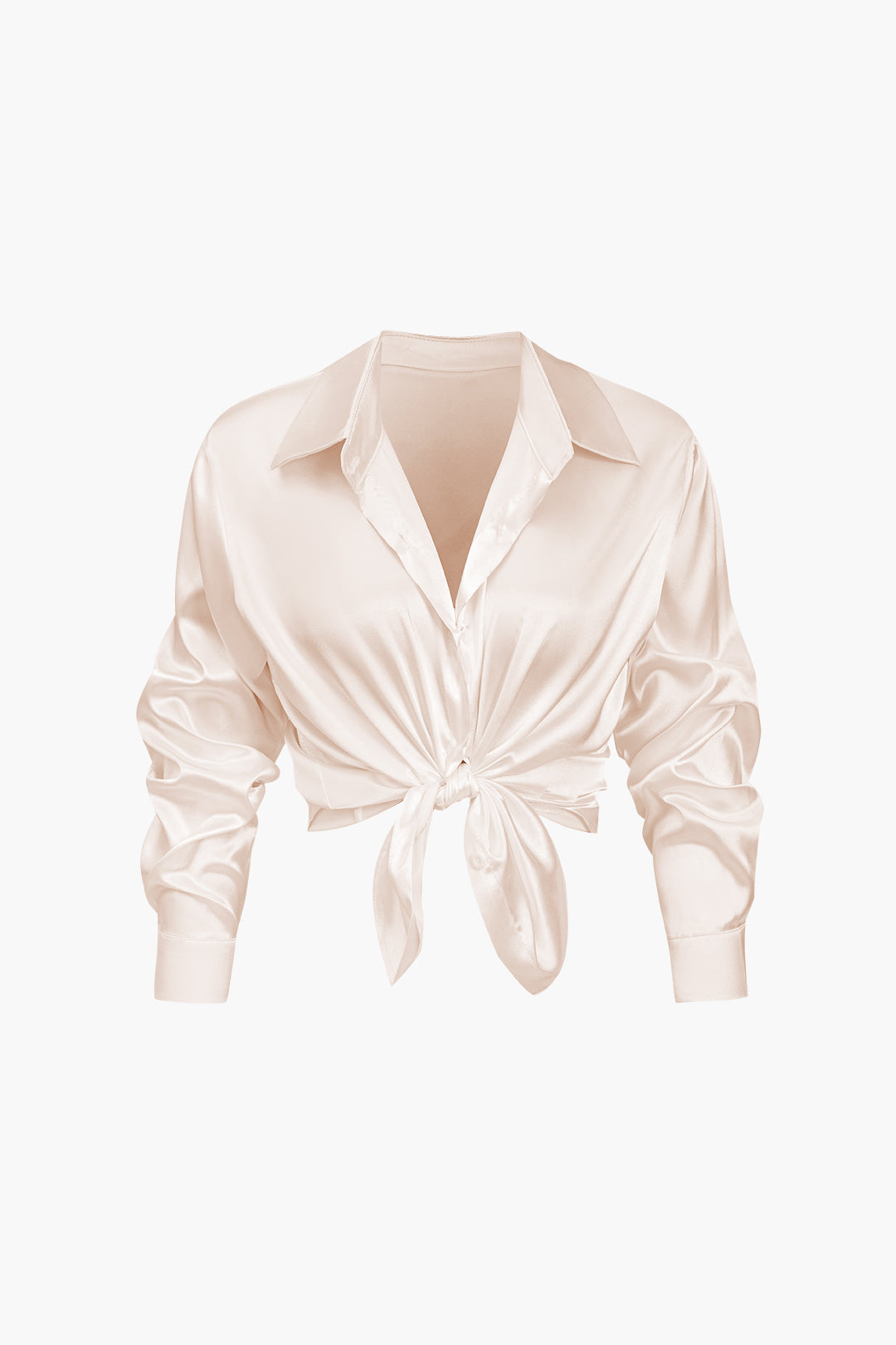 Blusa de satén Lillian para mujer | Camisa elegante de manga larga, corte holgado y diseño atemporal