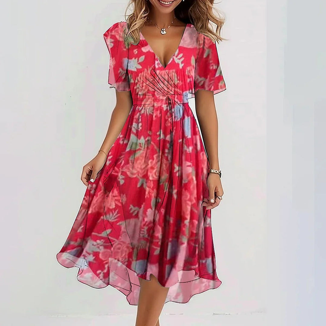 Marion | Elegante vestido de manga corta | Comodidad y estilo para cada ocasión