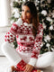 Jersey de Navidad tejido para damas - Lila