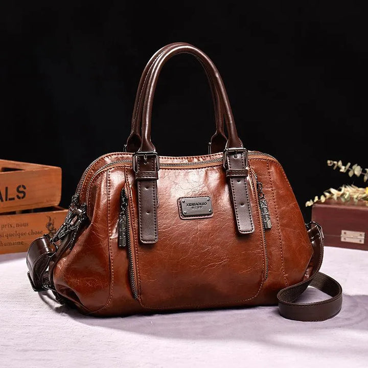 Elegante bolso de mano Nancy de piel sintética | Resistente a arañazos, impermeable y con estilo