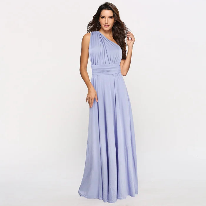 Eliane Robe portefeuille pour femme | Robe midi avec décolleté en V & ceinture à nouer en silhouette fluide