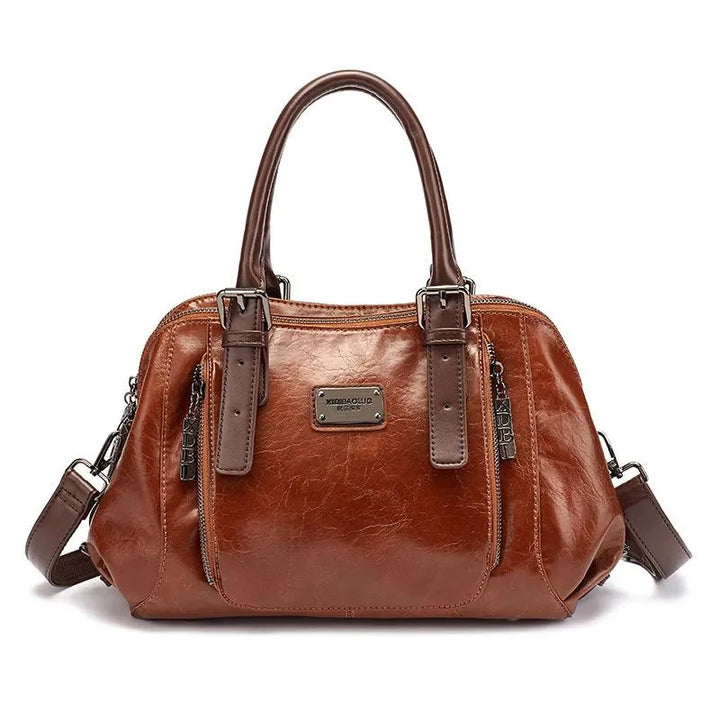 Elegante bolso de mano Nancy de piel sintética | Resistente a arañazos, impermeable y con estilo