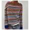 Maglione a righe in maglia a coste con scollo a barchetta da donna