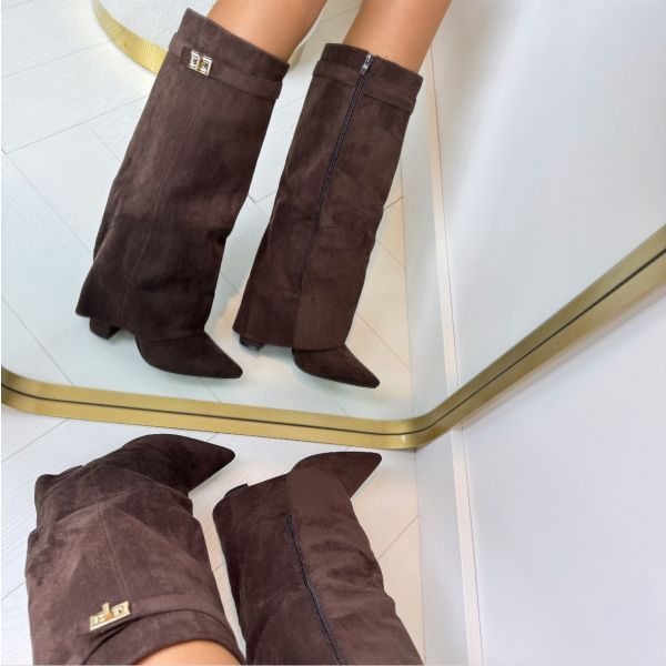 Stivali con tacco a blocco da donna Cristela | Taglio al ginocchio e design senza tempo