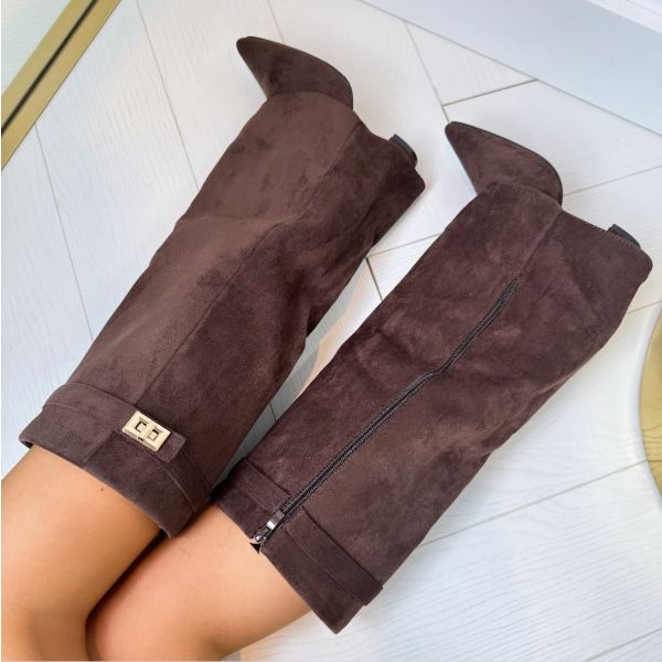 Stivali con tacco a blocco da donna Cristela | Taglio al ginocchio e design senza tempo