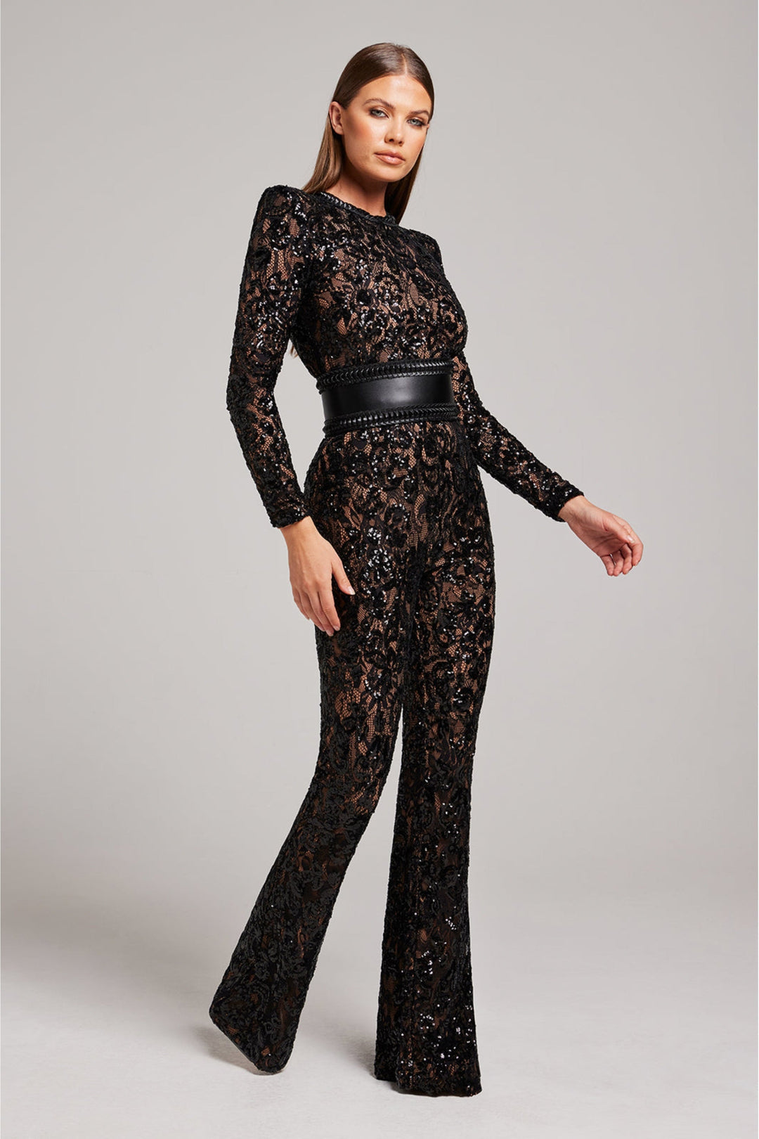 Marai | Jumpsuit avec détails en dentelle et jambes fluides