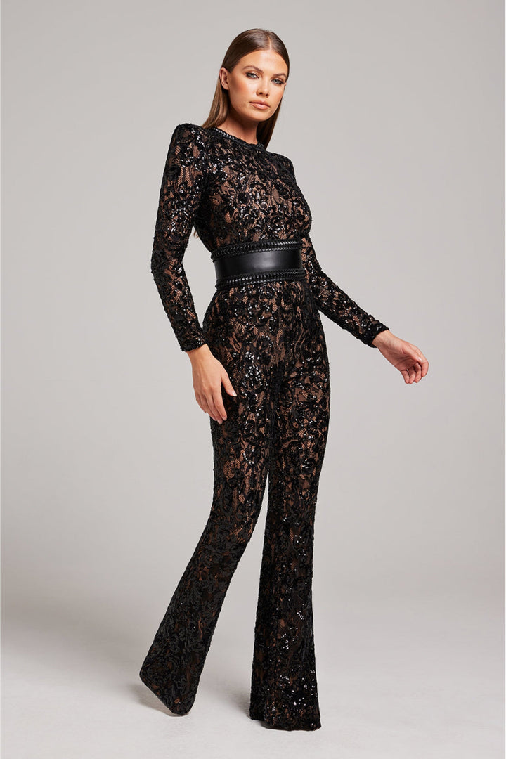 Marai | Jumpsuit avec détails en dentelle et jambes fluides