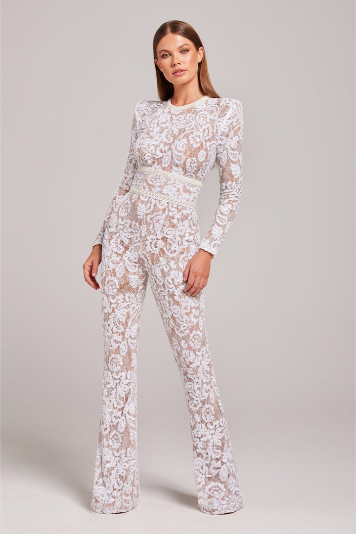 Marai | Jumpsuit avec détails en dentelle et jambes fluides
