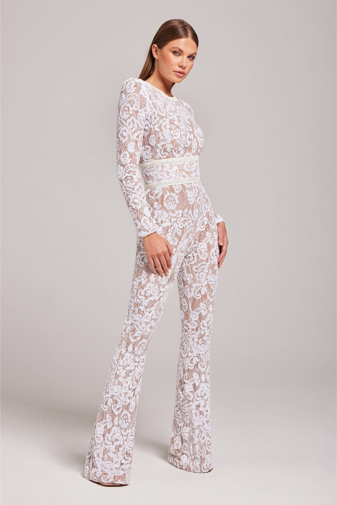 Marai | Jumpsuit avec détails en dentelle et jambes fluides