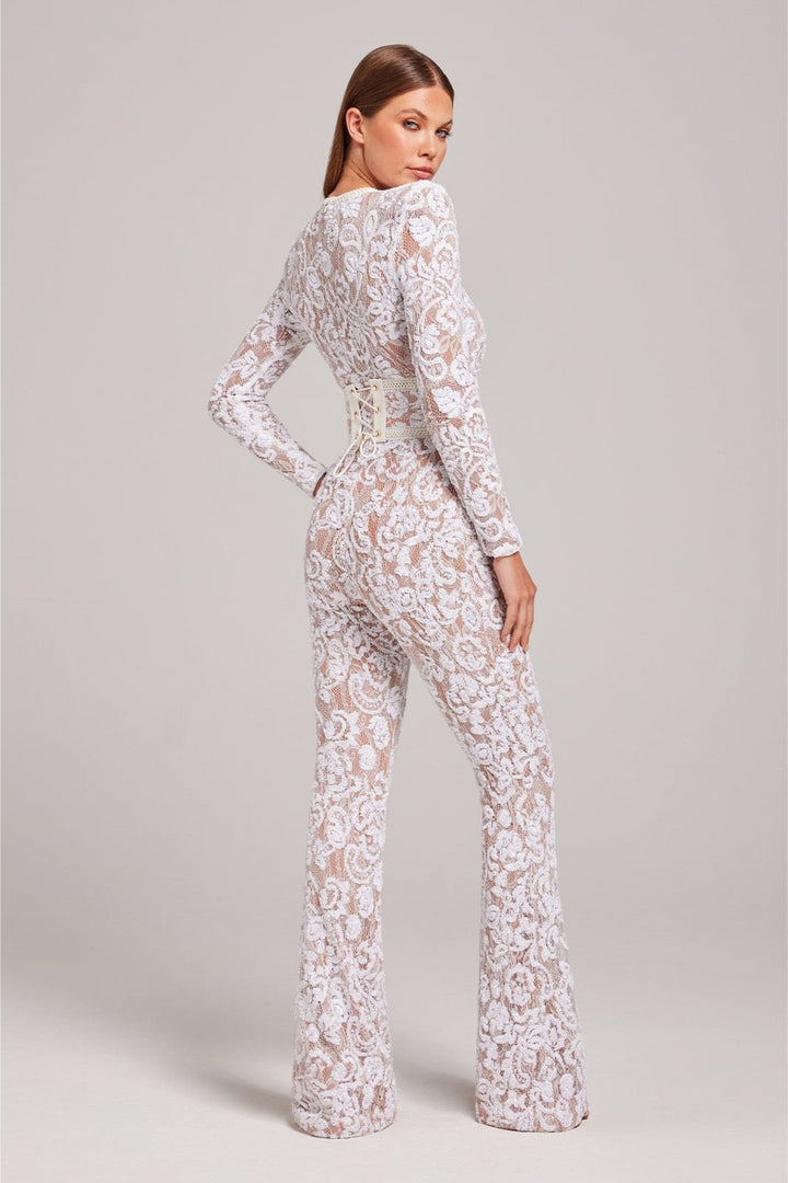 Marai | Jumpsuit avec détails en dentelle et jambes fluides