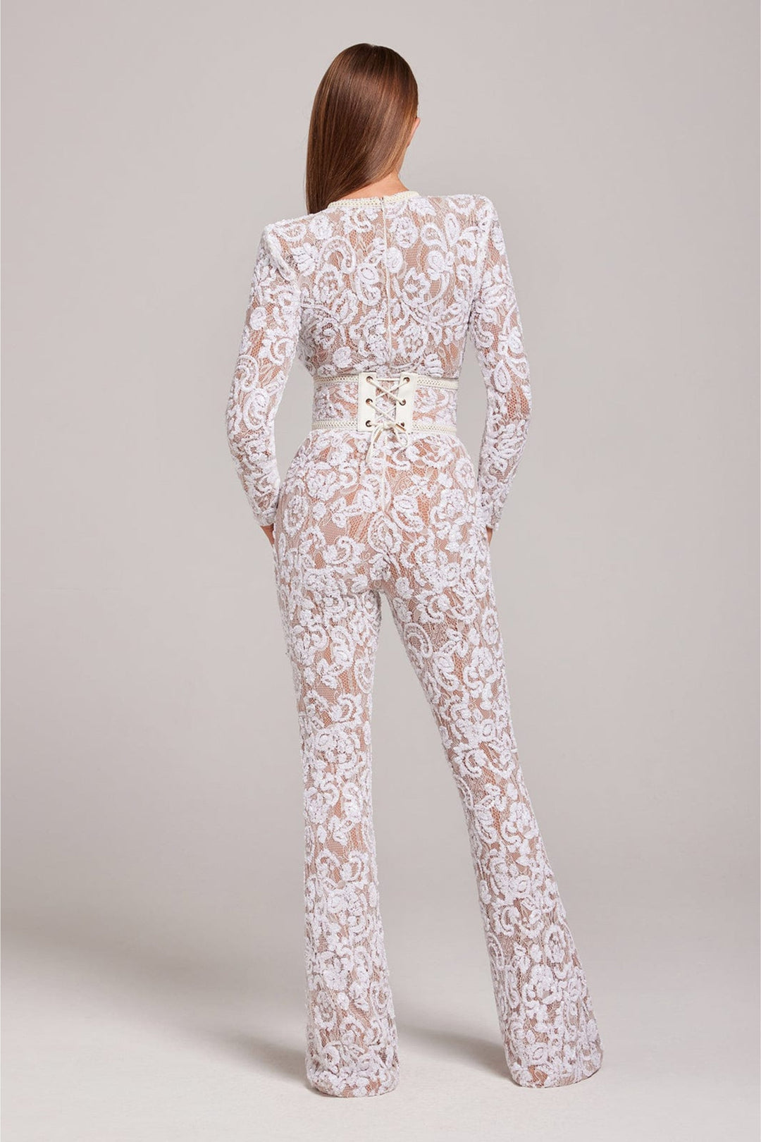 Marai | Jumpsuit avec détails en dentelle et jambes fluides