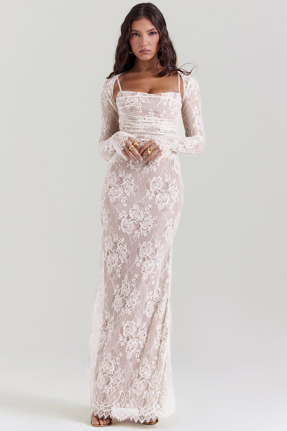 Vestido largo Alba para mujer | Estilo elegante y tejido fluido 