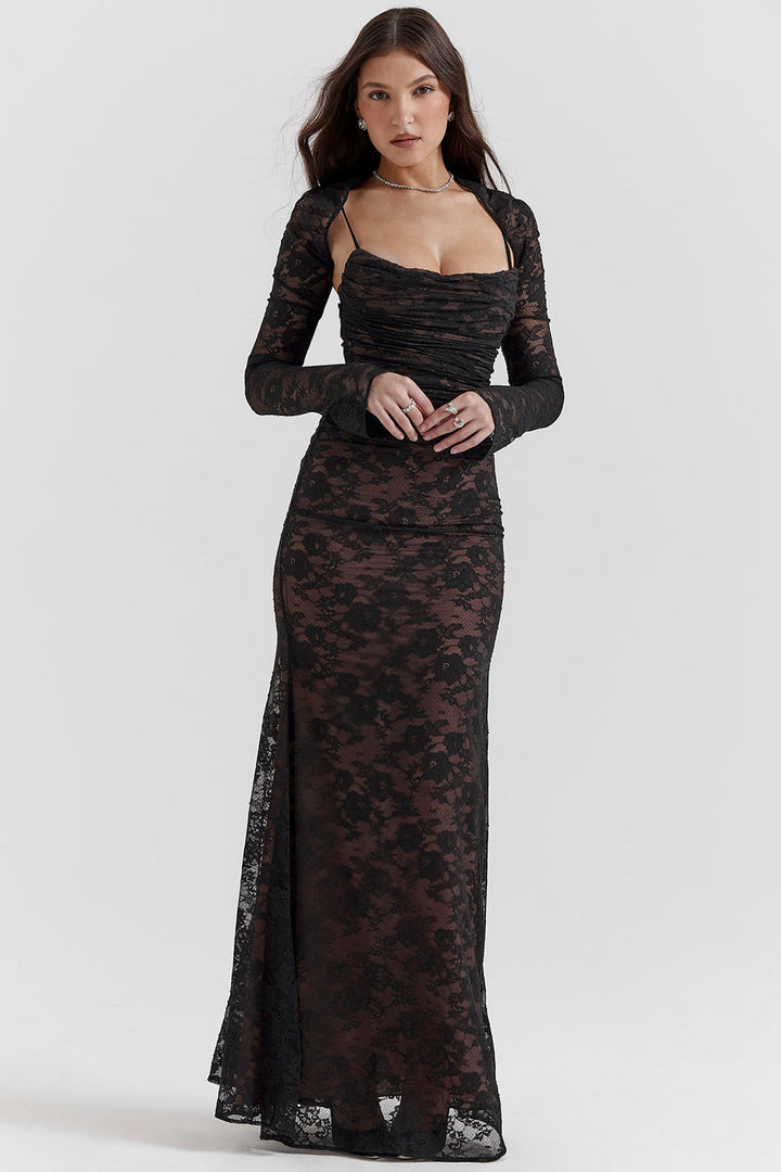 Vestido largo Alba para mujer | Estilo elegante y tejido fluido 