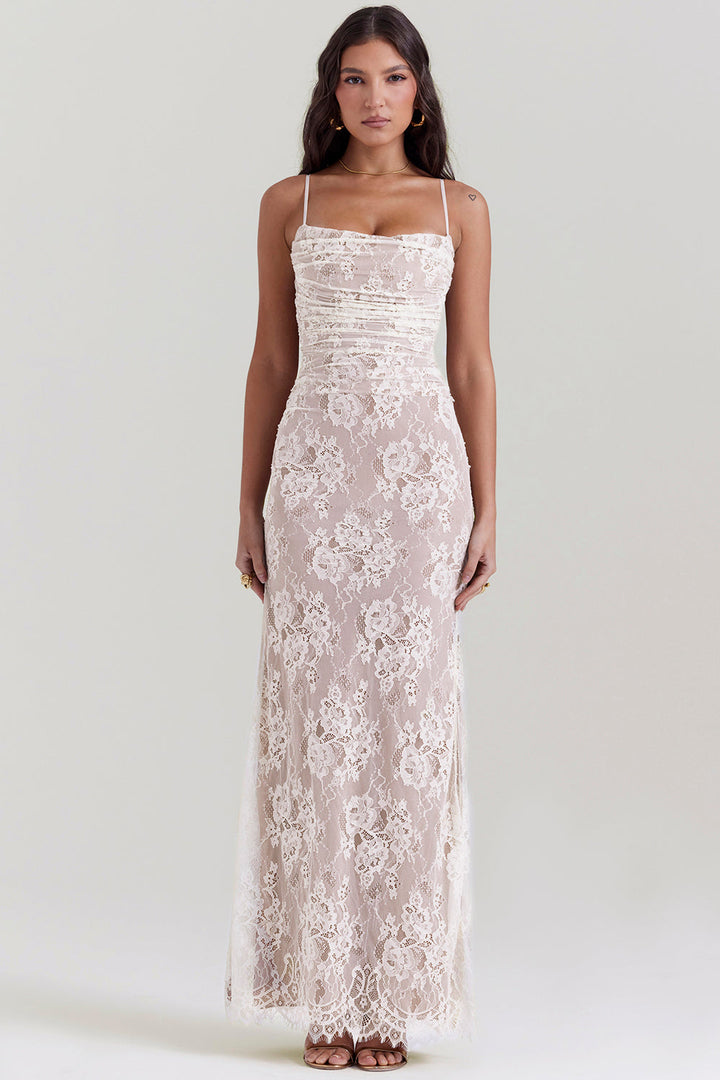 Vestido largo Alba para mujer | Estilo elegante y tejido fluido 