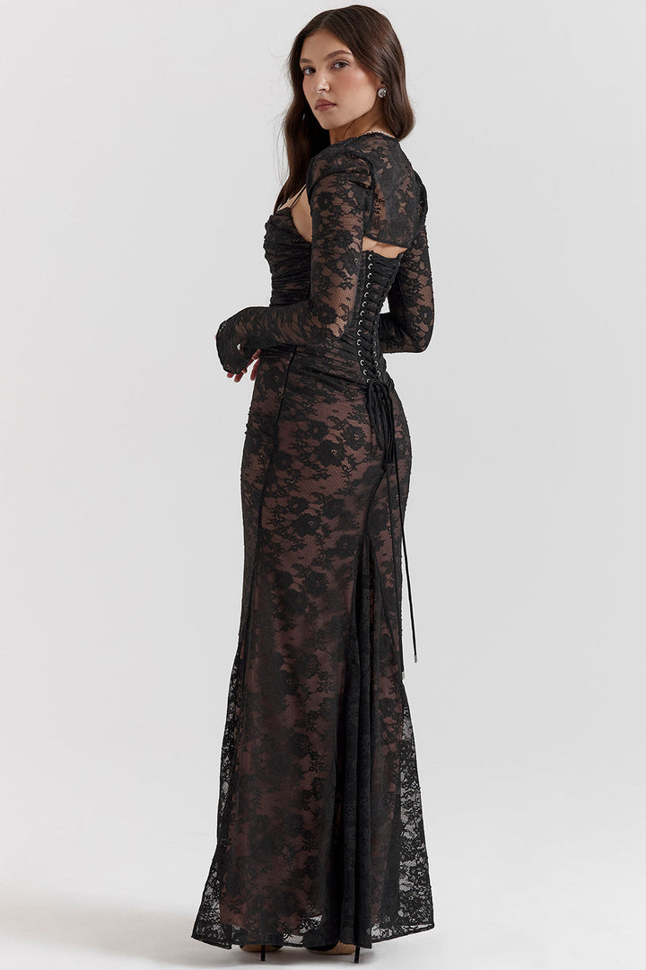 Vestido largo Alba para mujer | Estilo elegante y tejido fluido 