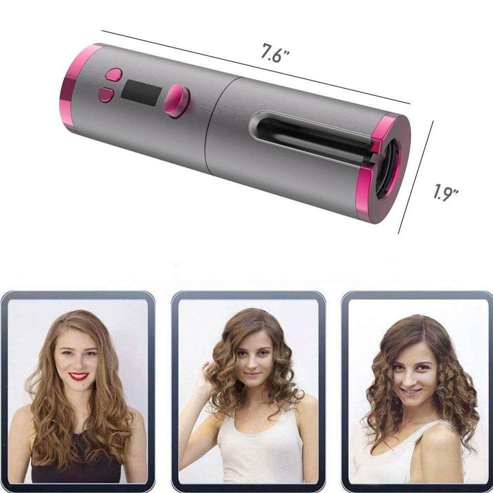Boucleur Automatique Sans Fil Rechargeable | Technologie Céramique & Rotation Bidirectionnelle