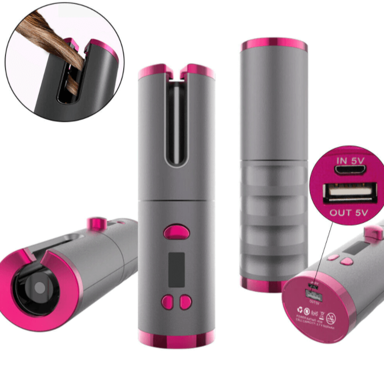 Boucleur Automatique Sans Fil Rechargeable | Technologie Céramique & Rotation Bidirectionnelle