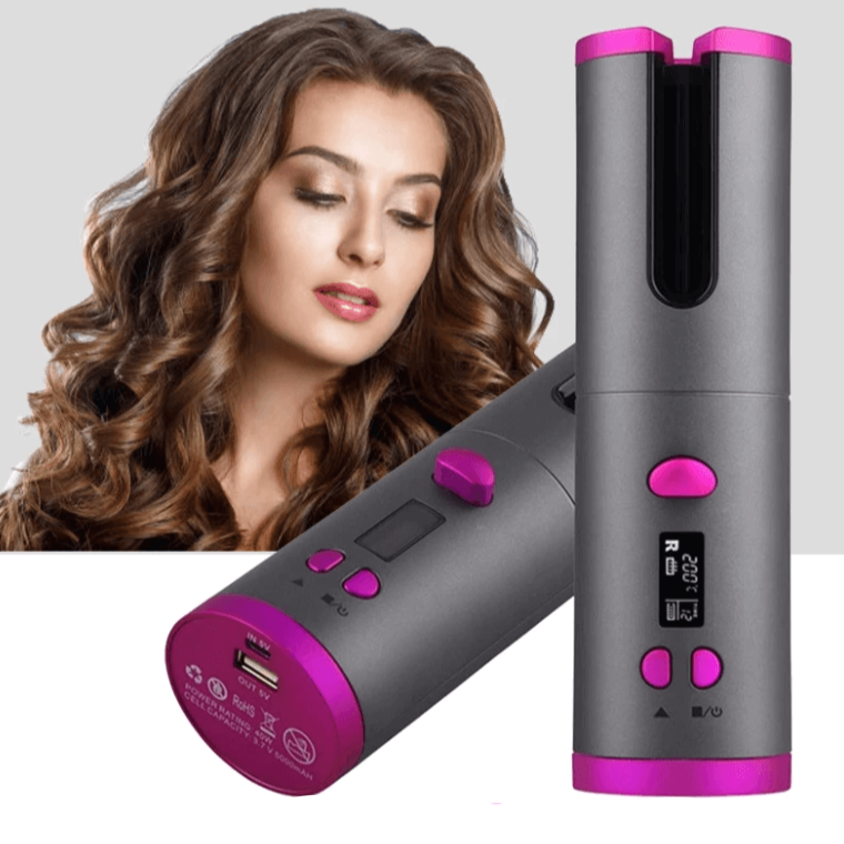 Boucleur Automatique Sans Fil Rechargeable | Technologie Céramique & Rotation Bidirectionnelle