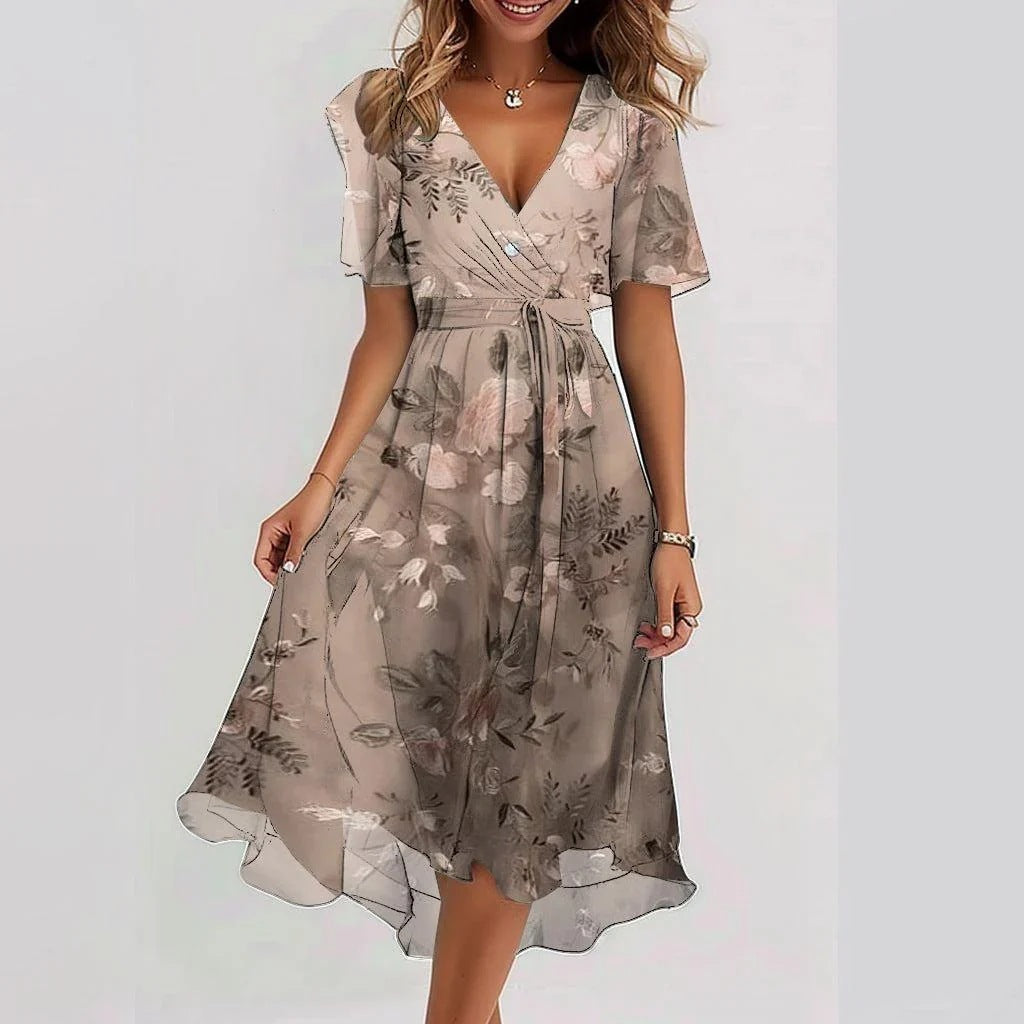 Marion | Elegante vestido de manga corta | Comodidad y estilo para cada ocasión