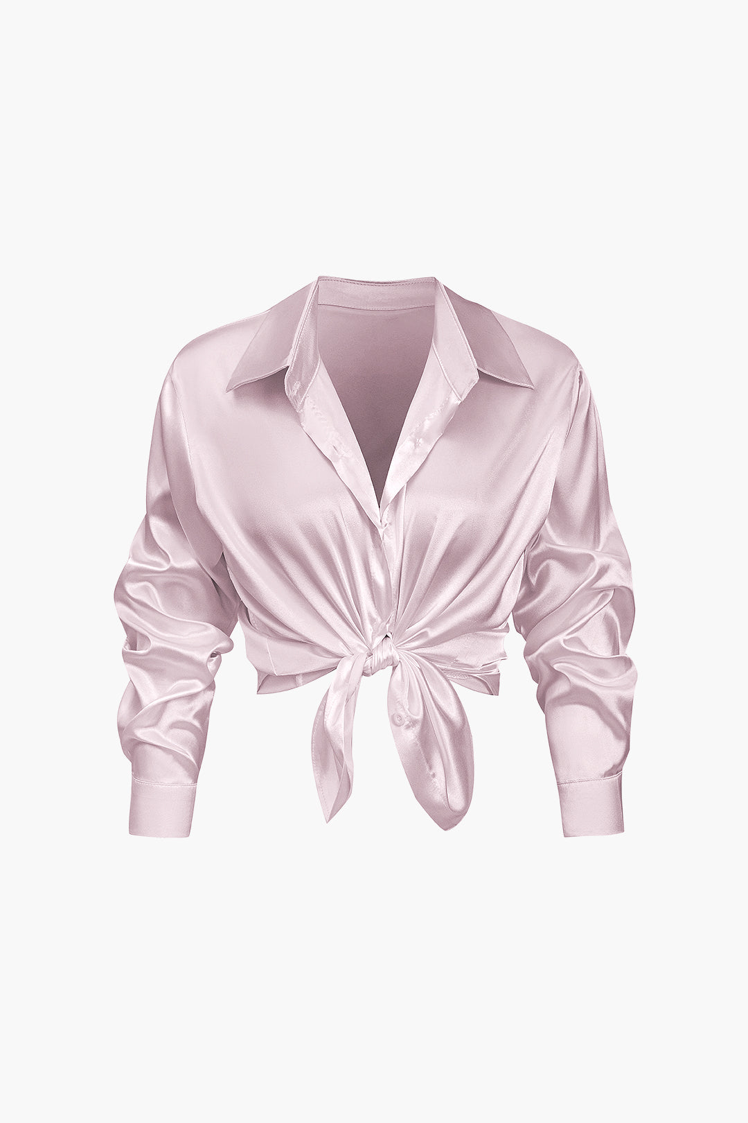 Blusa de satén Lillian para mujer | Camisa elegante de manga larga, corte holgado y diseño atemporal