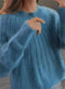 Maglione in maglia morbida e setosa - Texture a coste verticali