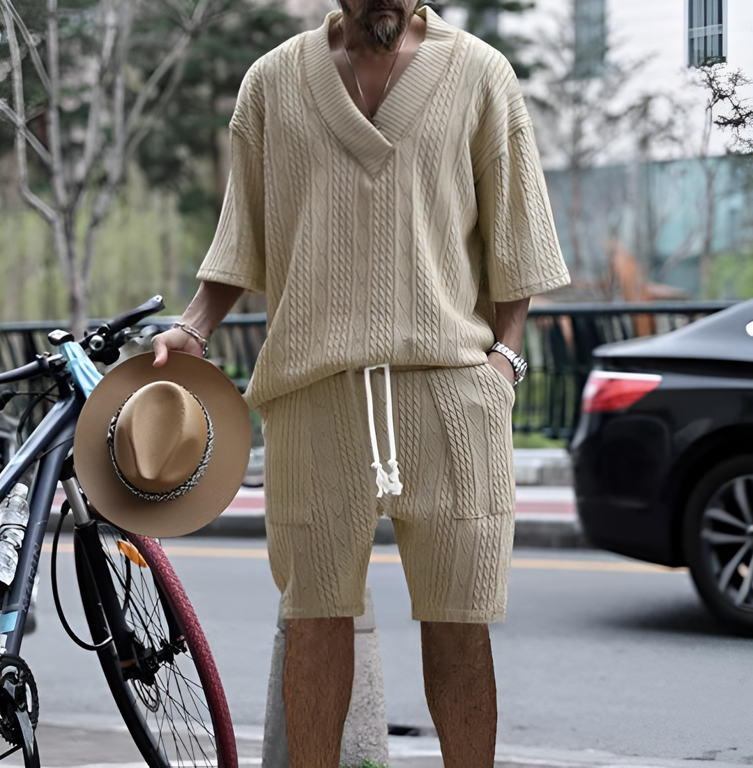 Comfy Boho Duo | Ensemble Estival Homme Oversize avec Coupe Décontractée