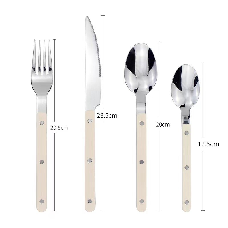 BistroLine | Service de Couverts 24 Pièces avec Gravure Élégante