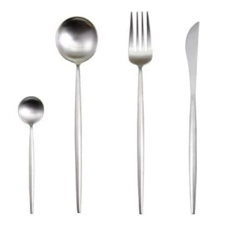 RoyalGlow Set de Couverts 24 Pièces | Acier Inox Doré et Argent Élégant