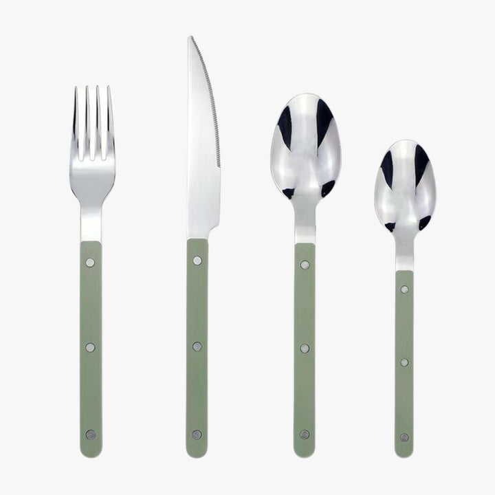 BistroLine | Service de Couverts 24 Pièces avec Gravure Élégante
