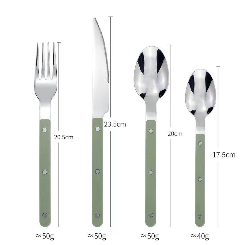 BistroLine | Service de Couverts 24 Pièces avec Gravure Élégante