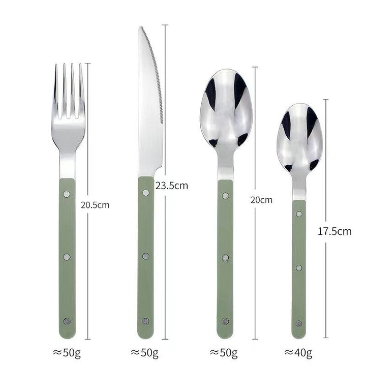 BistroLine | Service de Couverts 24 Pièces avec Gravure Élégante