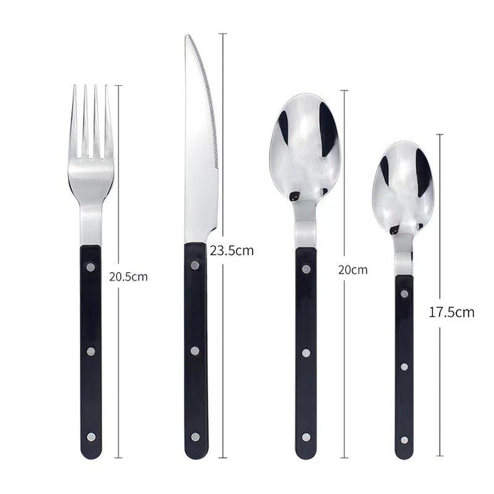 BistroLine | Service de Couverts 24 Pièces avec Gravure Élégante