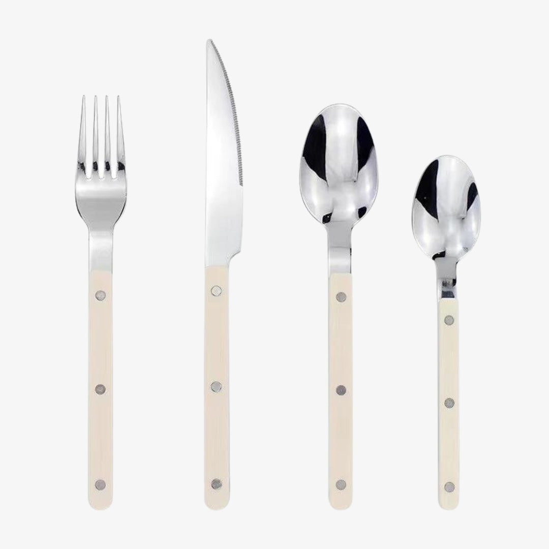 BistroLine | Service de Couverts 24 Pièces avec Gravure Élégante