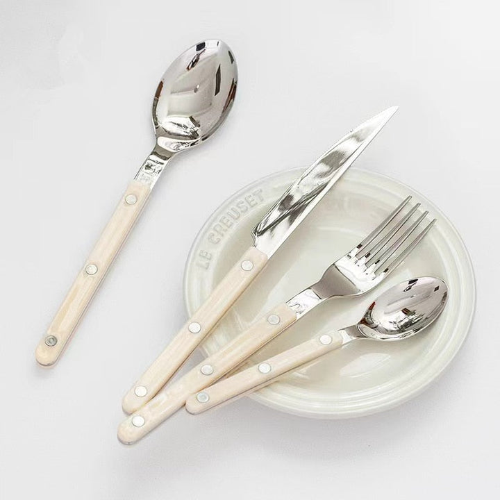 BistroLine | Service de Couverts 24 Pièces avec Gravure Élégante