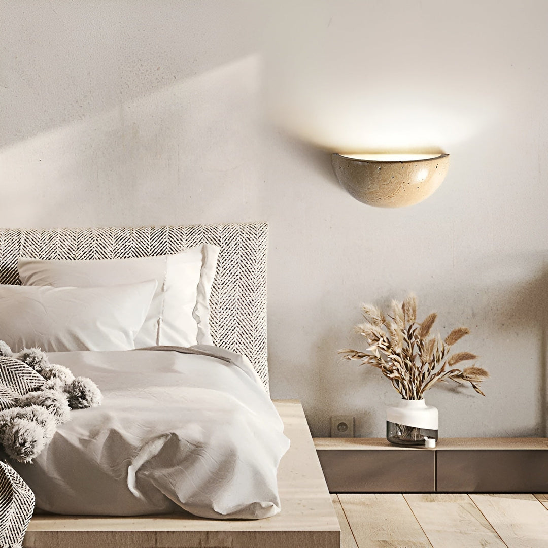 ZenGlow Applique Murale LED en Pierre | Design Wabi-Sabi Minimaliste & Élégant