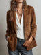 Blazer de ante con botones para mujer